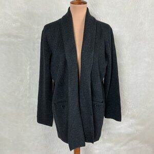 J. Crew AL234 Charcoal Gray Camille Shawl Collar Cardigan Sweater Blazer NWT S